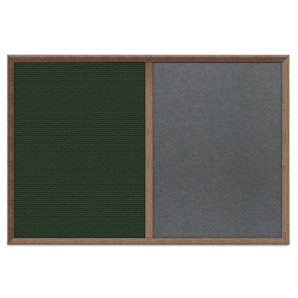 United Visual Products Enclosed Corkboard, 1 Door, 24"x36", 4" Fra, UV3422-SATIN-DBURGU UV3422-SATIN-DBURGU - main